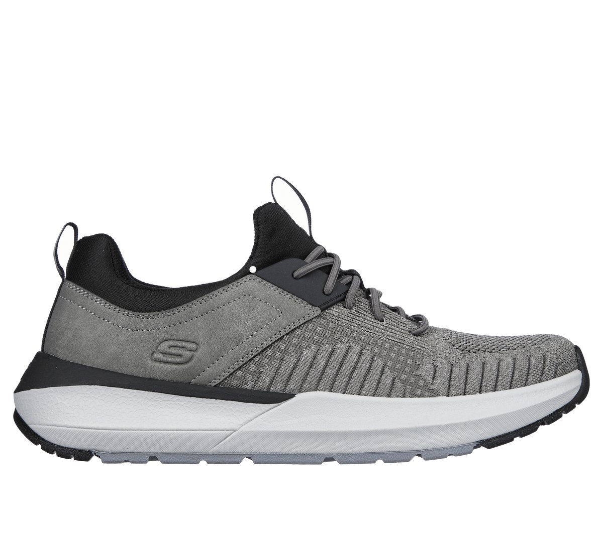 Skechers Men's Neville - Calhan Slip-On Shoes in Gray, Size 8 | Textile/Synthetic-image-196642042796