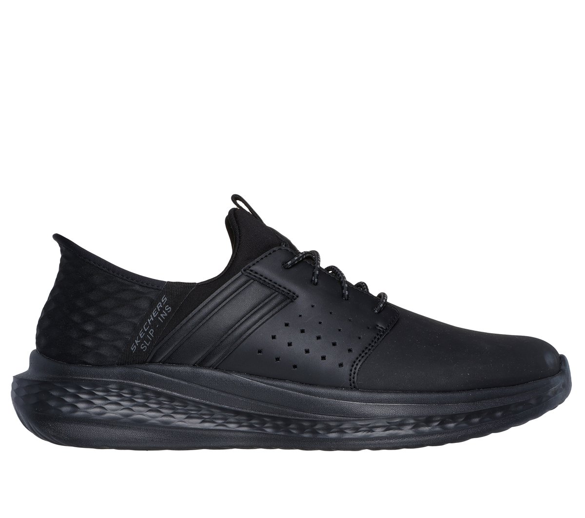 Skechers Skechers Men's Slip-ins RF: Slade - Zachary Sneaker in Black, Size 10 | Textile/Leather/Synthetic