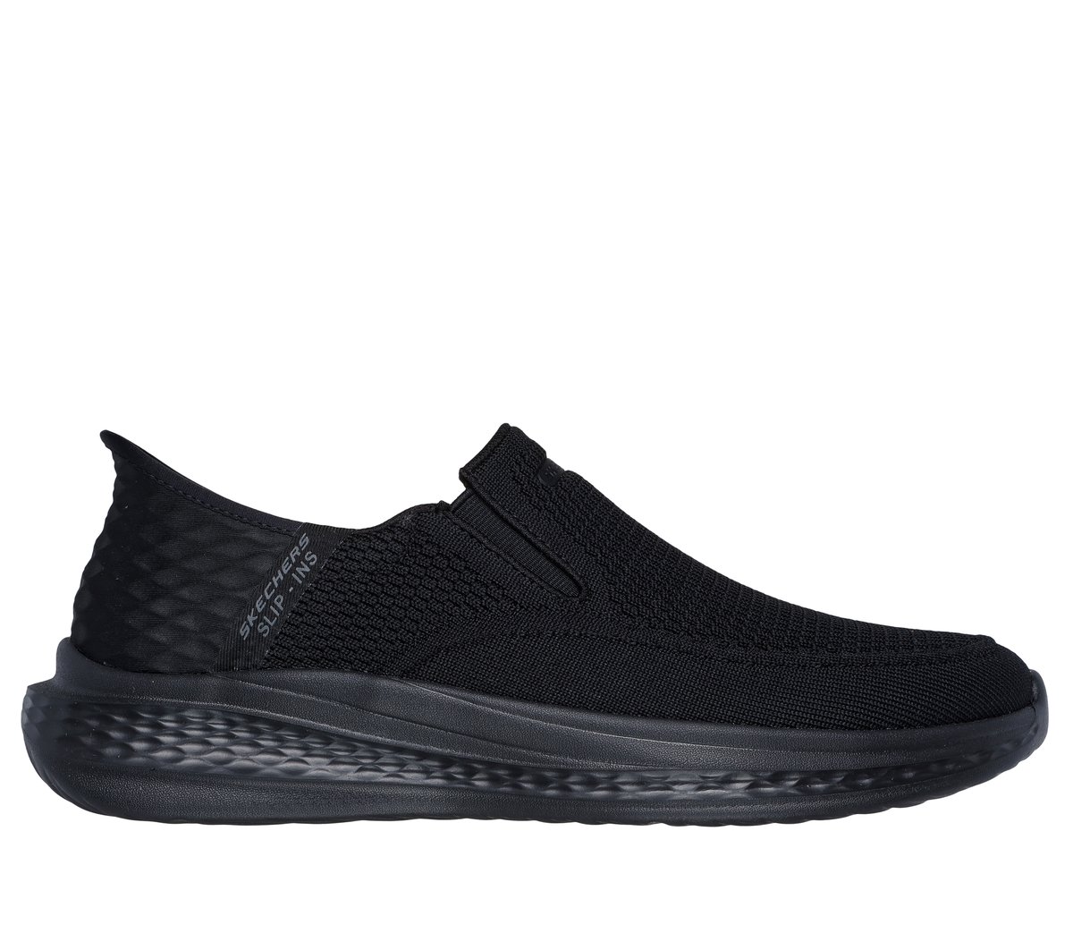 Skechers Slip-ins Relaxed Fit: Slade - Deacon en Negro, talla 44, Vegan