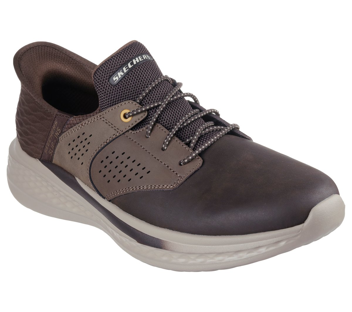 Size 9.5 Skechers Men\'s Slip-Ins Gray Cement Black Relaxed Fit Slade-Macklin NEW Amazon.com | Skechers USA SladeRaymar Mens Slip On 7 DM US  main image 3