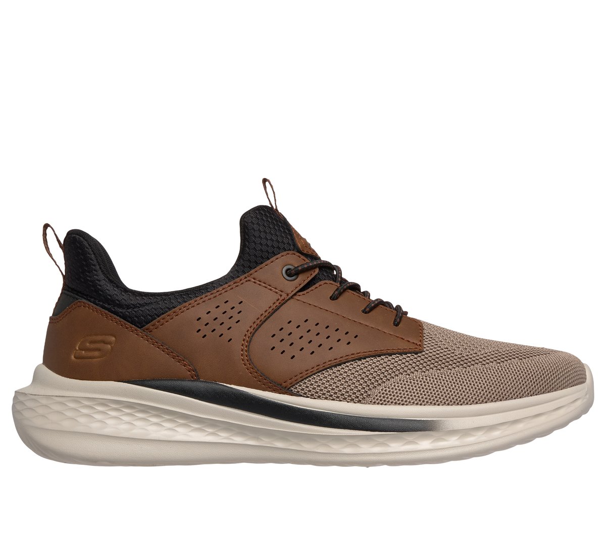 Skechers Relaxed Fit: Slade - Breyer en Marrón/Marrón Bronceado, talla 43, Vegan