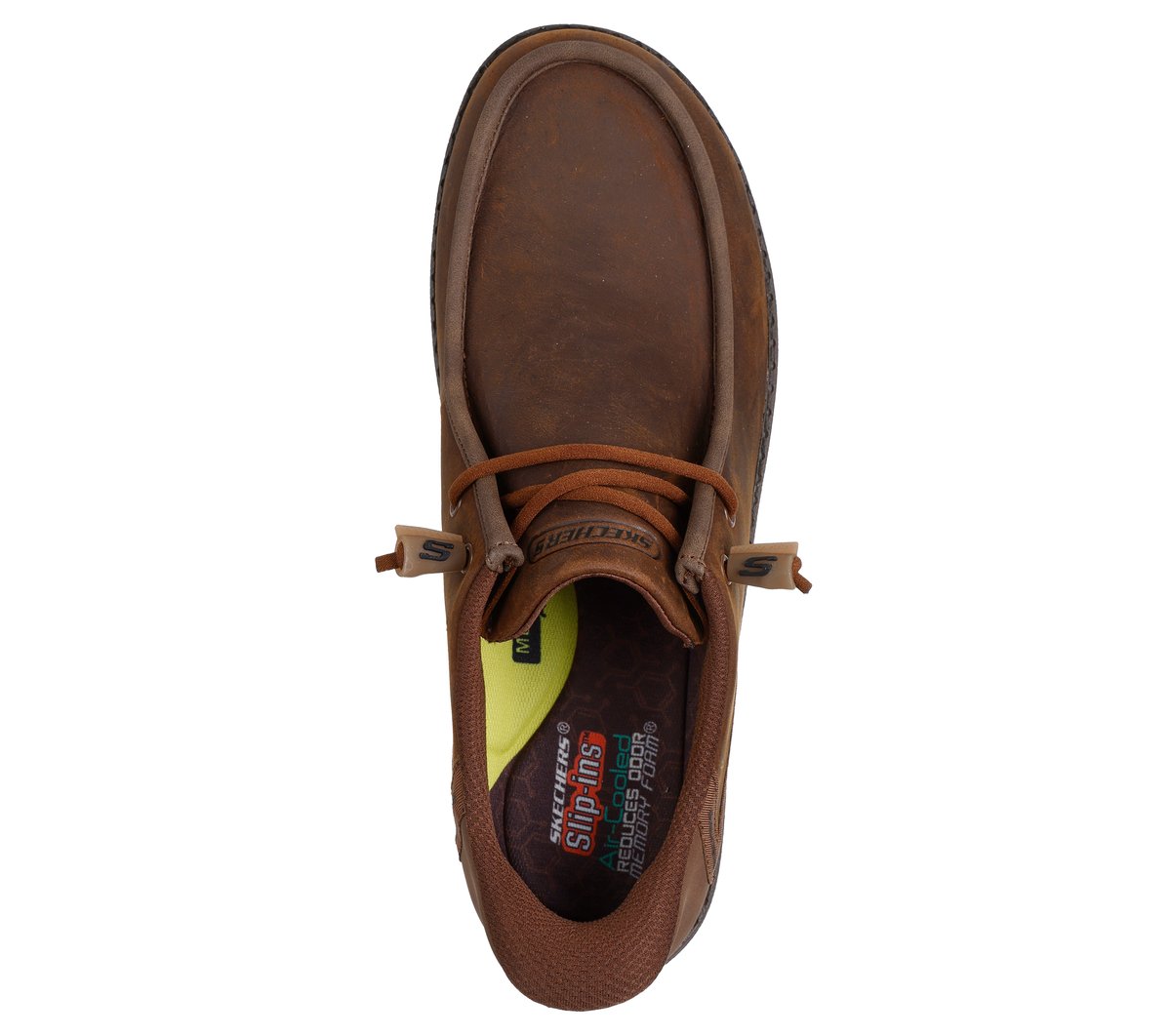 Skechers‎ Mens Relaxed Fit Memory Foam Leather Moc Toe Shoes Brown 210107 Size 8 Skechers Relaxed Fit Leather Upper Casual Shoes for Men for  main image 4