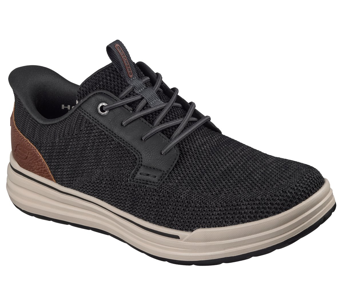 Skechers Men\'s Black Lace-Up Casual Shoes Amazon.com | Skechers Men main image 3