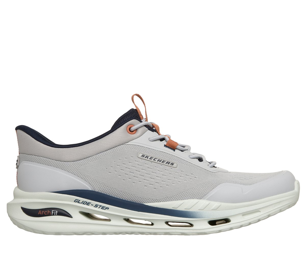 Skechers Slip-ins Relaxed Fit: Arch Fit Orvan - Hunter en Gris Claro, talla 42, Vegan
