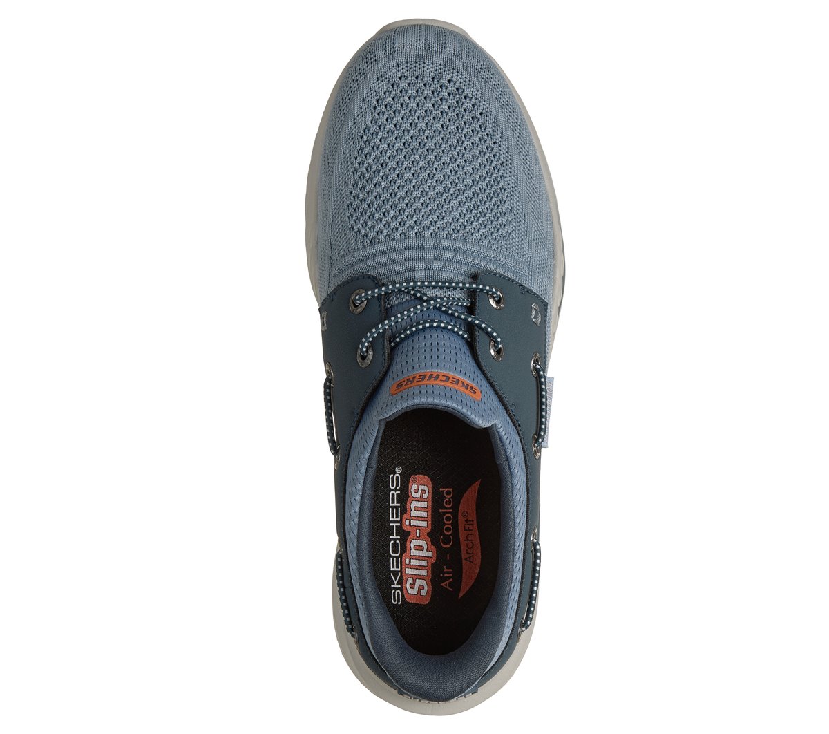 Skechers Uomo Slip-Ins Relaxed Fit: Arch Fit Orvan - Starport Sneaker In Blu, Taglia 48.5, Lavabile In Lavatrice - 2
