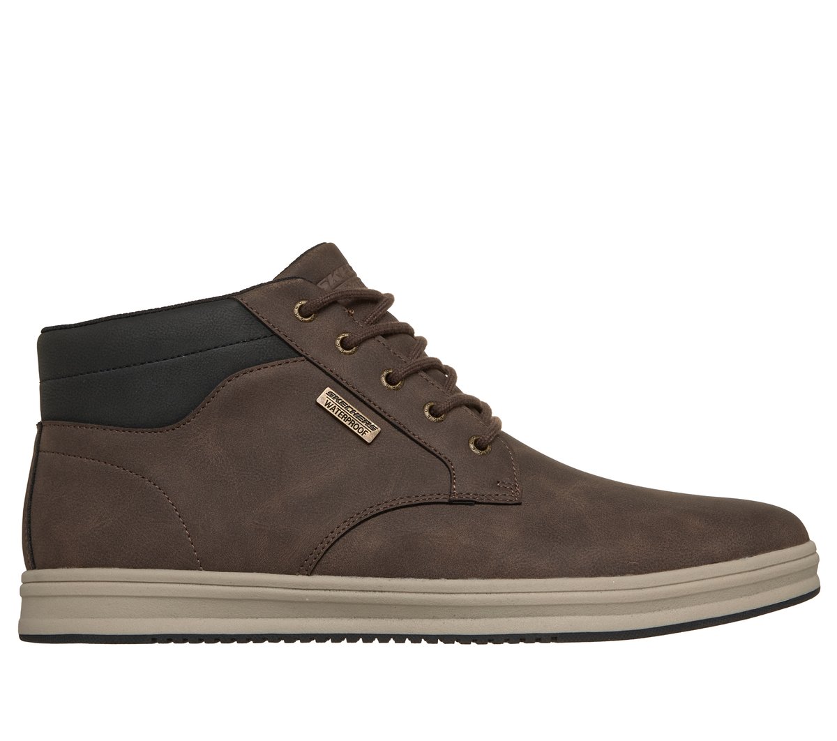 Skechers Waterproof: Palmiro - Wallace en Chocolate, talla 39.5