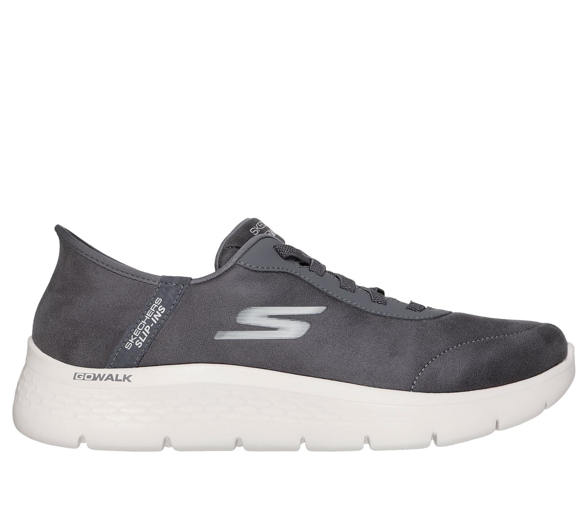 Skechers Men's Gray Slip-Ins: Go Walk Flex - Smooth Motion Sneaker In Size 7 | Textile/Synthetic