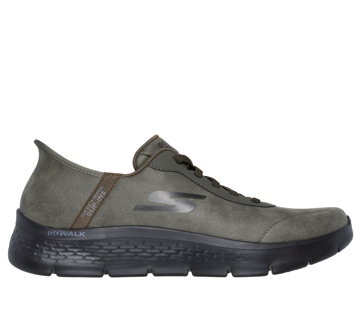 Skechers Slip-ins: GO WALK Flex - Smooth Motion en Oliva, talla 47