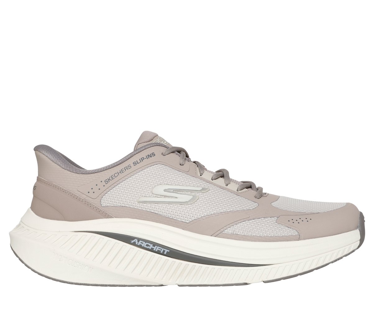 Skechers Slip-ins: GO WALK Max Cushioning Arch Fit - Jaylen en Taupe, talla 41, Vegan