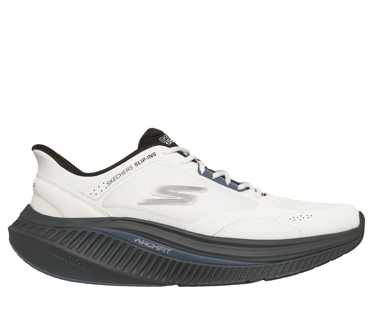 Skechers Slip-ins: GO WALK Max Cushioning Arch Fit - Jaylen en Blanco/Gris, talla 44.5, Vegan