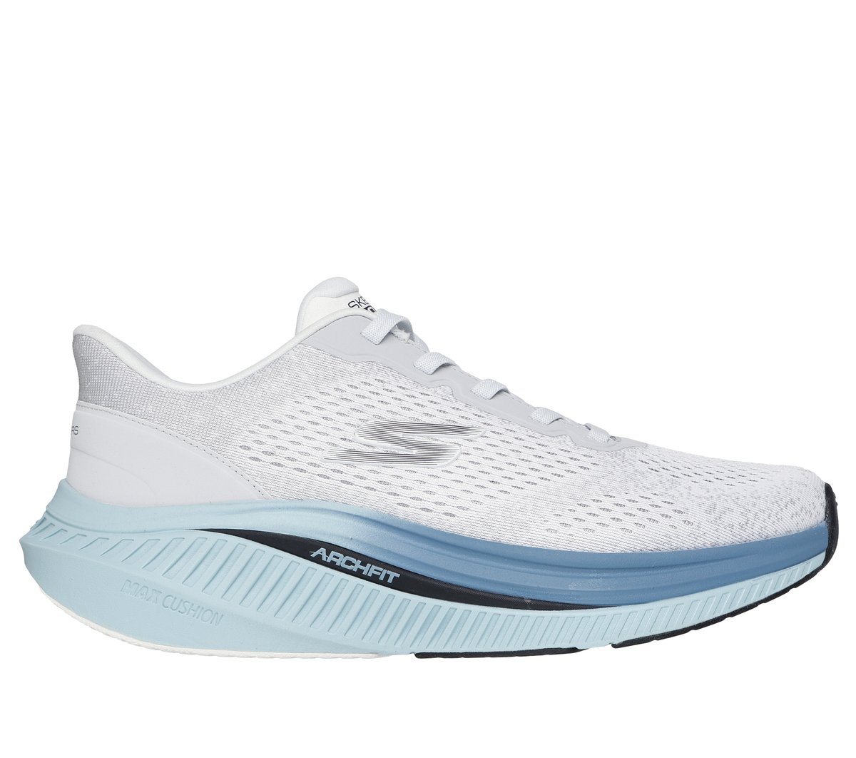 Skechers GO WALK Max Cushioning Arch Fit - Jonah en Blanco/Azul, talla 42.5