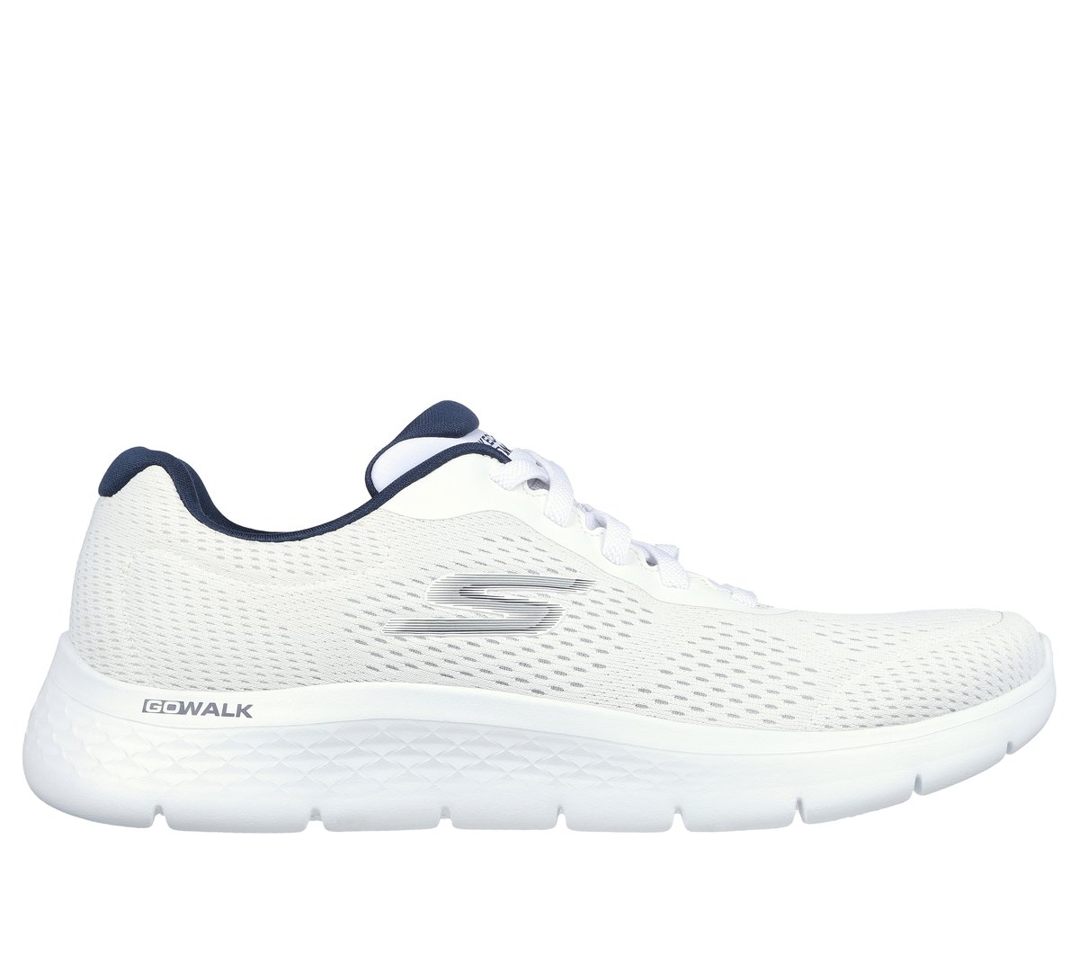 Skechers GO WALK Flex - Remark en Blanco/Navy, talla 41, Vegan