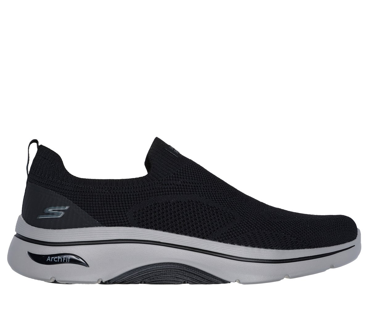 Skechers GO WALK Arch Fit 2.0 - Knitted Relief en Negro/Gris, talla 40