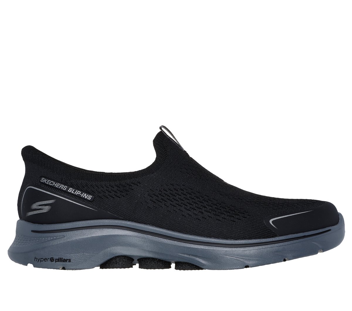 Skechers Slip-ins: GO WALK 7 - Easy On Evolution en Negro/Marengo, talla 47, Vegan
