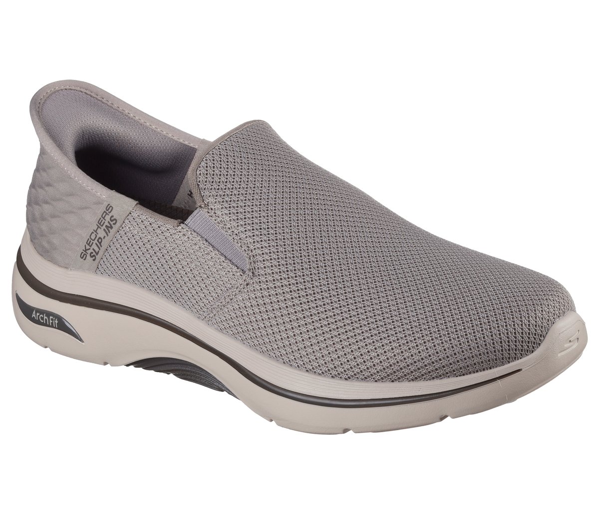 Skechers Slip-ins: GO WALK AF 2.0 - Hands Free 2 Chaussures Moyen Width en Beige, Vegan, Lavable en machine , Arch Fit