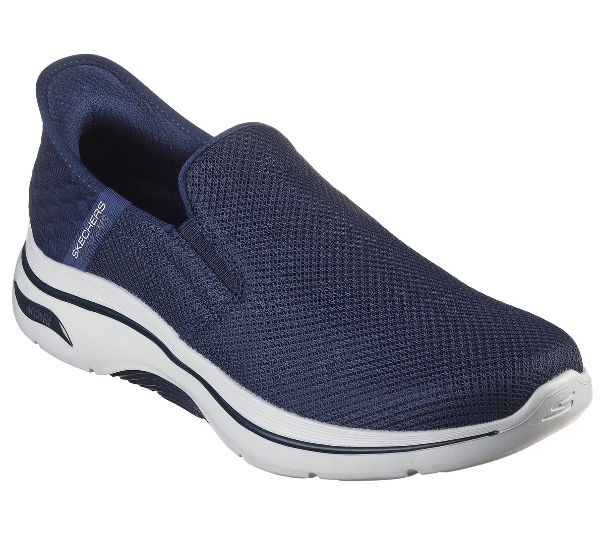 Skechers Slip-ins: GO WALK AF 2.0 - Hands Free 2 Chaussures Moyen Width en Bleu Marine, Vegan, Lavable en machine , Arch Fit
