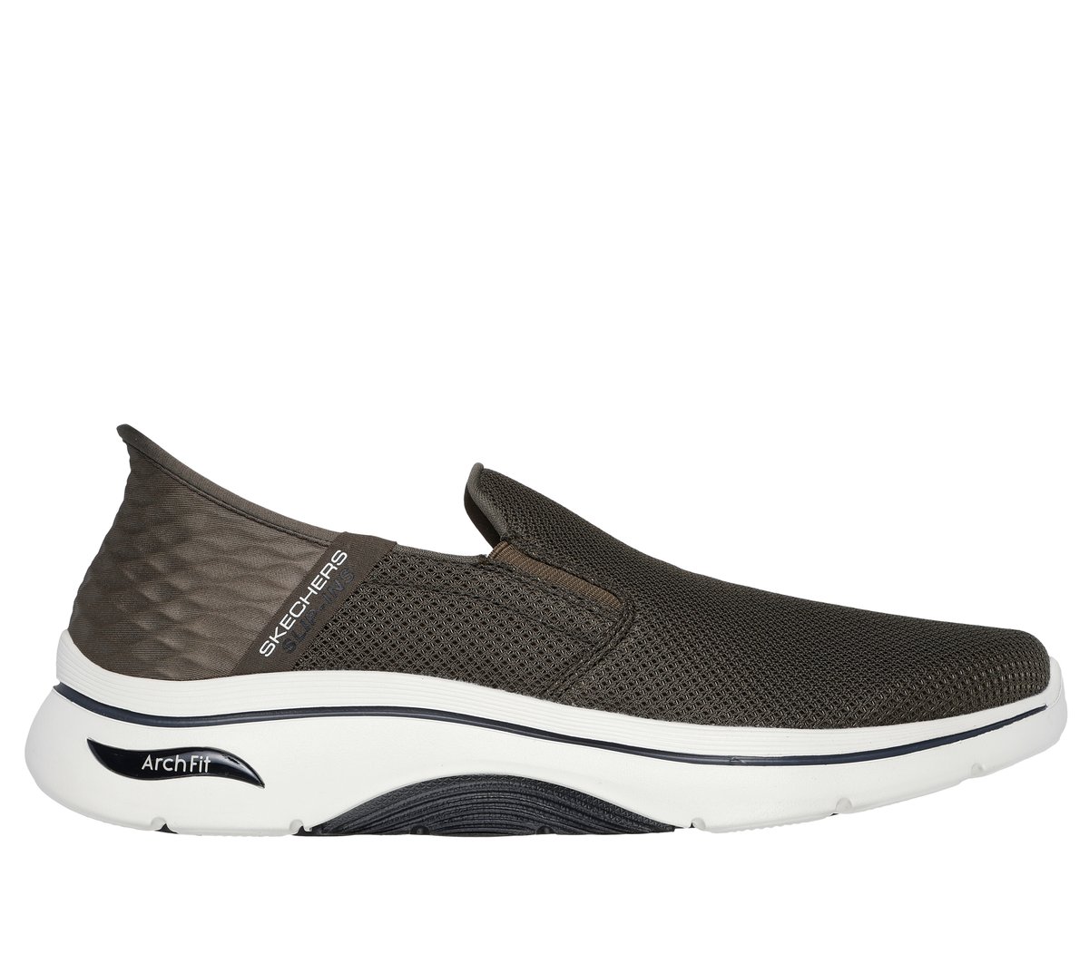 Skechers Slip-ins: GO WALK AF 2.0 - Hands Free 2 en Oliva, talla 45, Vegan