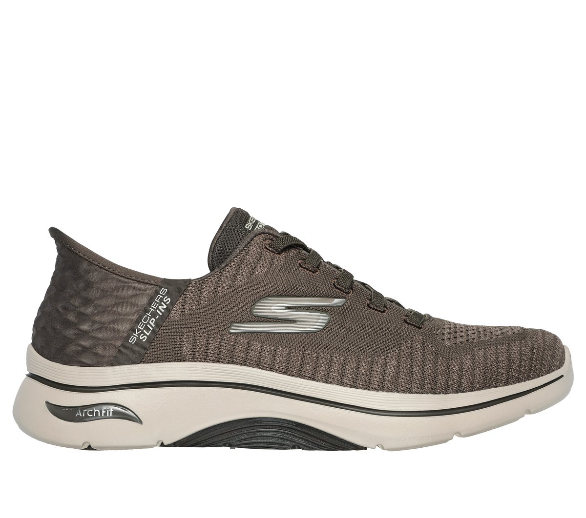 Skechers Slip-ins: GO WALK Arch Fit 2.0 - Grand en Taupe, talla 44.5, Vegan