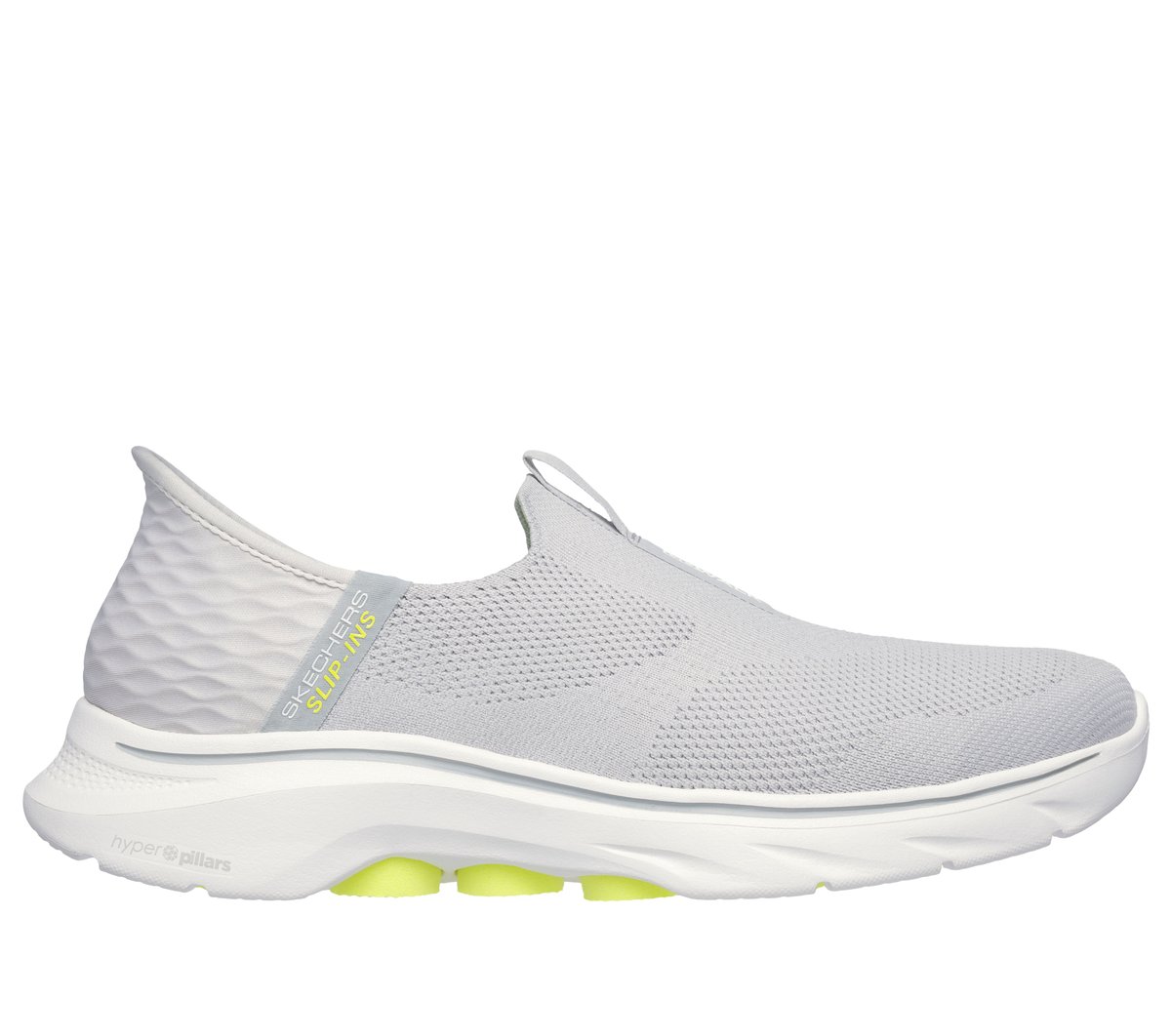 Skechers Slip-ins: GO WALK 7 - Easy On 2 en Gris/Amarillo, talla 48