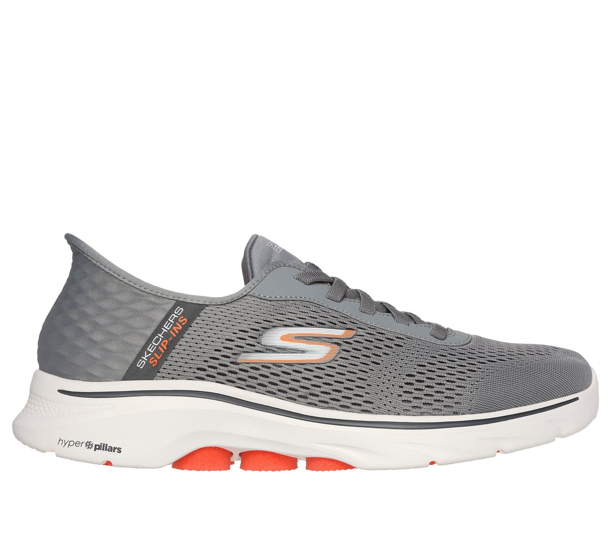 Skechers Slip-ins: GO WALK 7 - Free Hand 2 en Gris/Naranja, talla 48