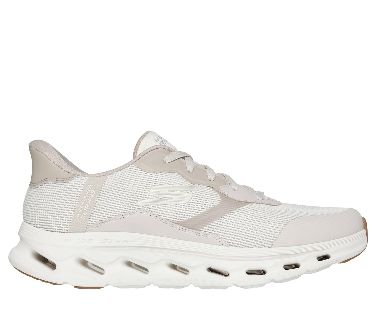 Skechers Slip-ins: GO WALK Glide-Step 2.0 - Zac en Rota Blanca, talla 44.5, Vegan