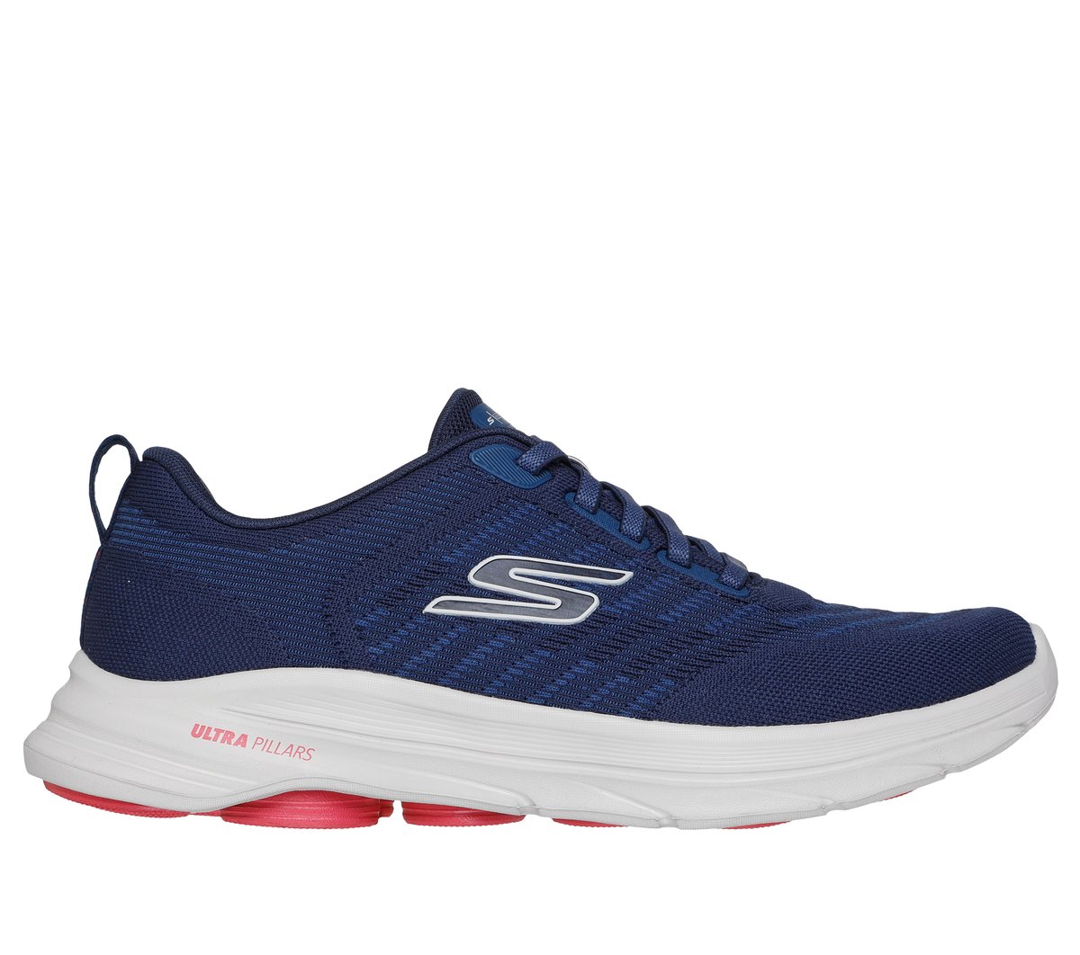 Skechers Men's Go Walk 8 - Day Sneaker In Navy Blue/Red, Size 11.5 | Textile/Synthetic, Vegan, Machine Washable