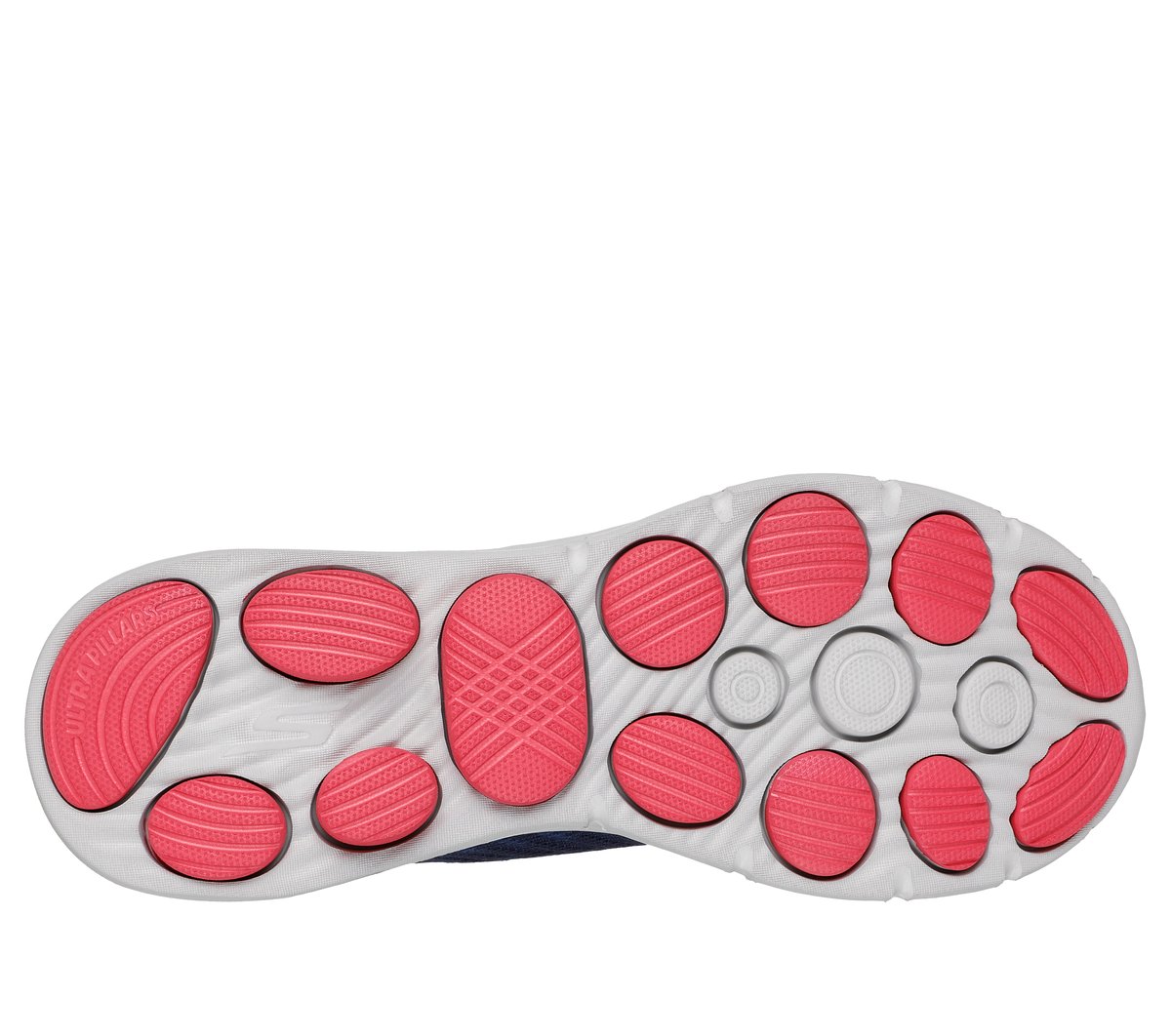 Skechers GO Walk 8 - Day Moyen Width en Bleu Marine/Rouge, Vegan, Lavable en machine