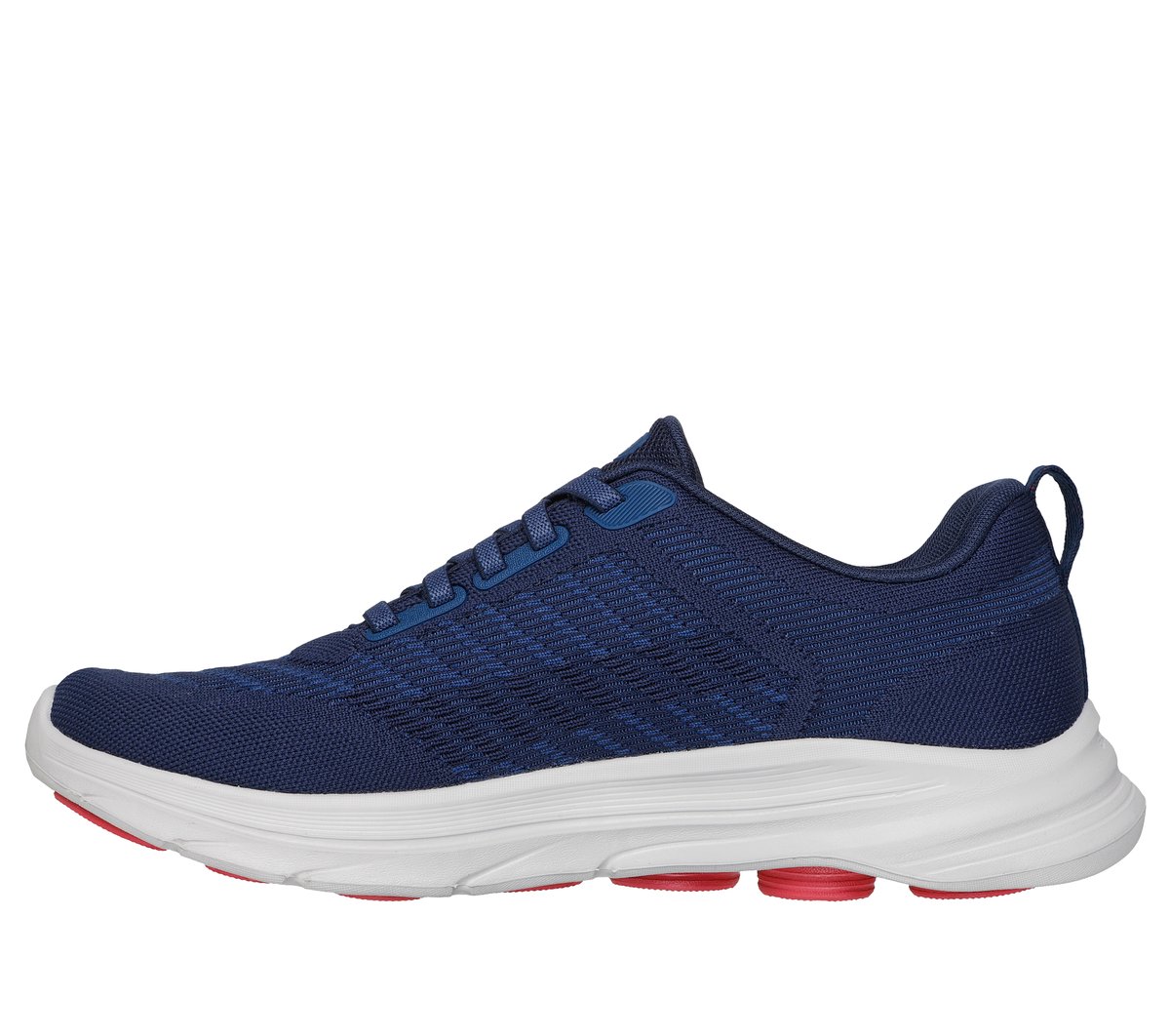 Skechers GO Walk 8 - Day Moyen Width en Bleu Marine/Rouge, Vegan, Lavable en machine