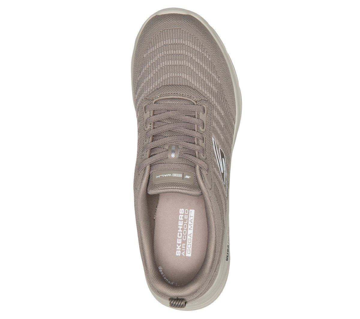 Skechers GO Walk 8 - Day Moyen Width en Brun Clair, Vegan, Lavable en machine
