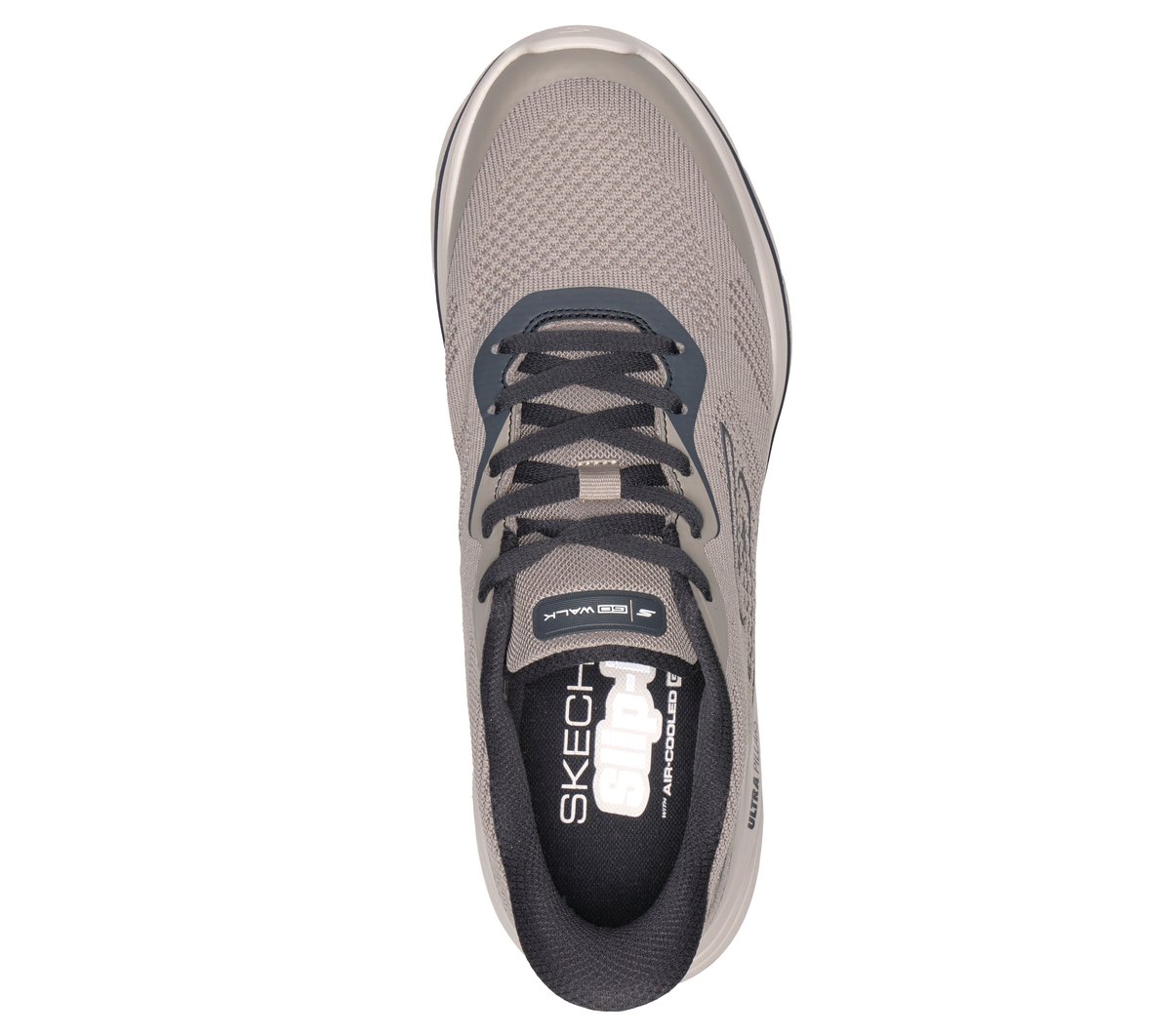 Skechers Slip-ins: GO Walk 8 - Ozzie Moyen Width en Taupe Foncé, Vegan, Lavable en machine