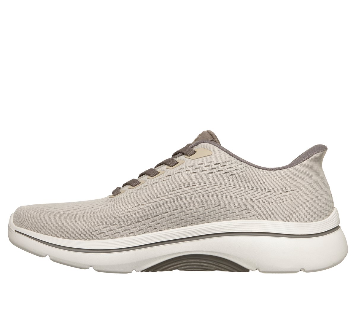 Skechers Slip-ins: GO WALK Arch Fit 2.0 - Percy Chaussures Moyen Width en Brun Clair, Vegan, Lavable en machine