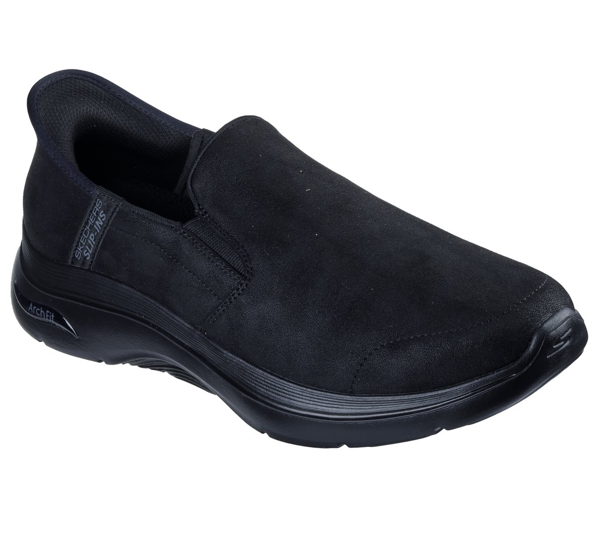 Skechers Slip-ins: GO WALK Arch Fit 2.0 - Quest Chaussures Moyen Width en Noir, Vegan, Lavable en machine