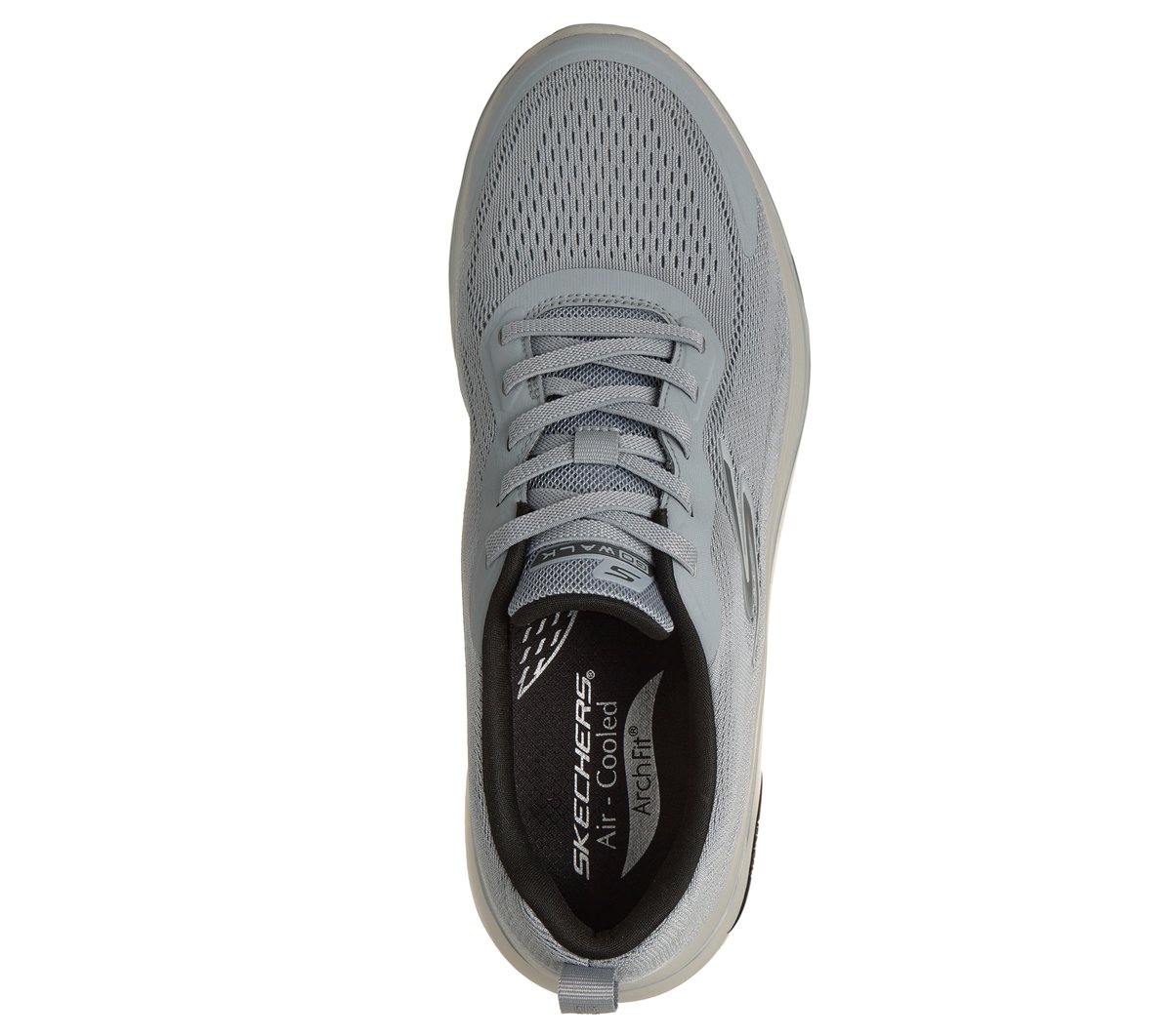 Skechers Uomo Go Walk Arch Fit 2.0 - Levy Sneaker In Grigio/Nero, Taglia 41, Vegan, Lavabile In Lavatrice - 2