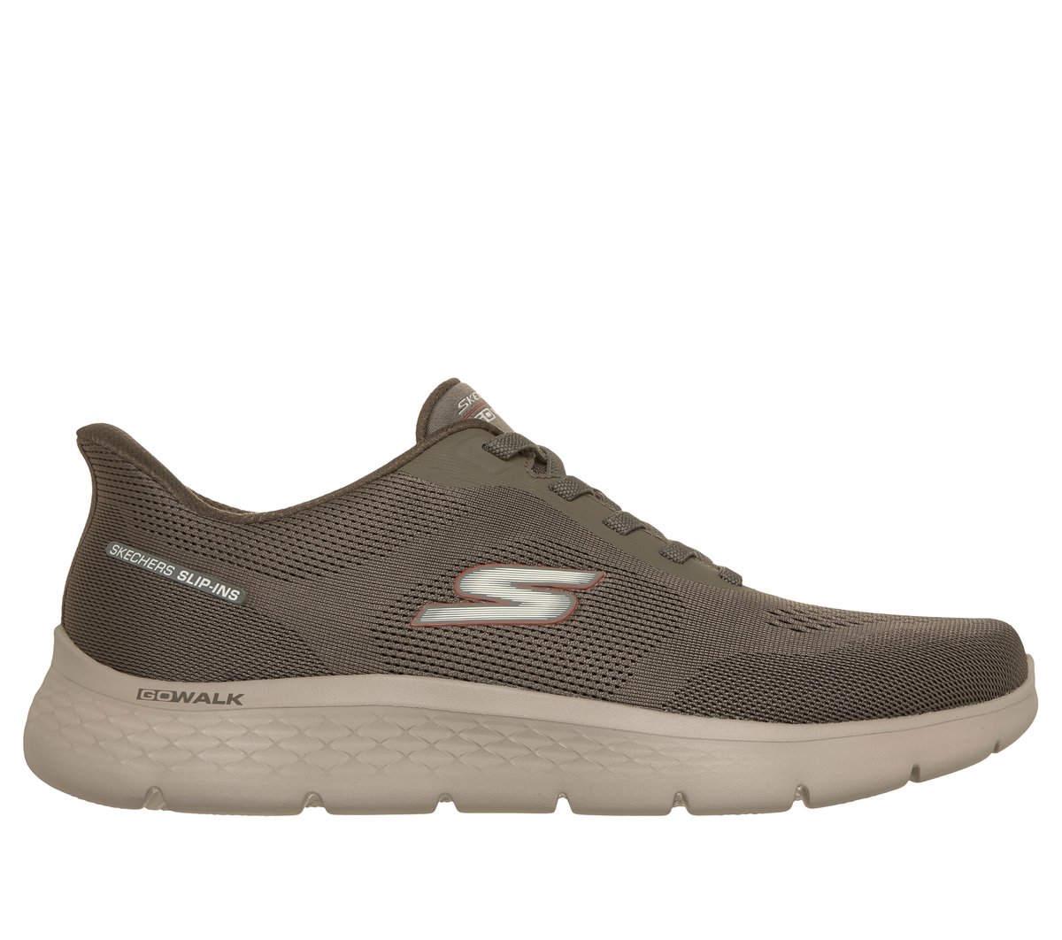 Skechers Slip-ins: GO WALK Flex - Master en Taupeoscuro, talla 41, Vegan