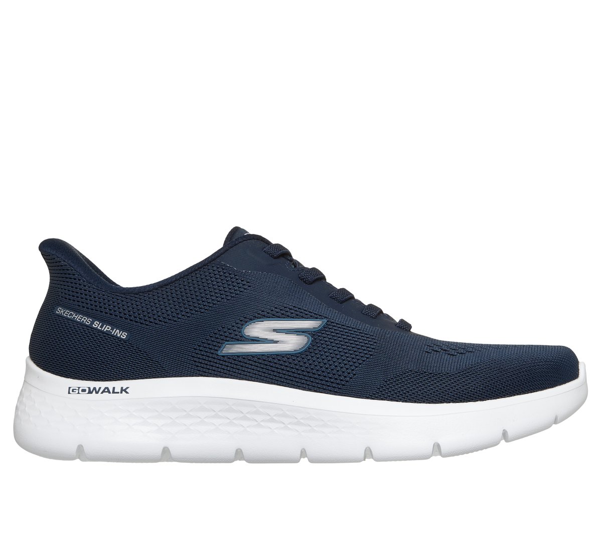 Skechers Uomo Slip-ins: GO WALK Flex - Master Sneaker in Blu Navy Blue, Taglia 45, Vegan, Lavabile in lavatrice