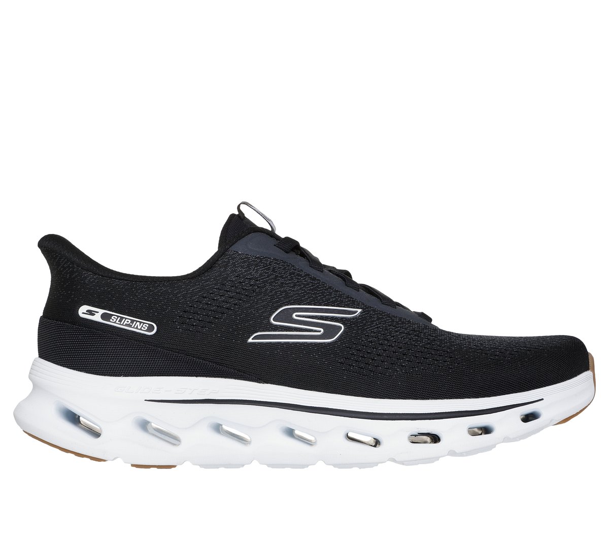 Skechers Slip-ins: GO WALK Glide-Step 2.0 - Maser en Negro/Blanca, talla 42, Vegan