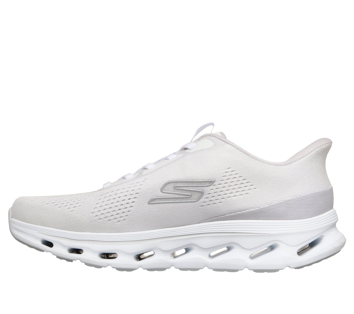 Skechers Slip-ins: GO WALK Glide-Step 2.0 - Maser Moyen Width en Blanc, Vegan, Lavable en machine