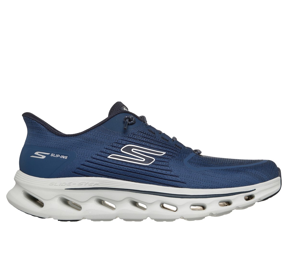 Skechers Slip-ins: GO WALK Glide-Step 2.0 - Santiago en Azul Marino/Azul, talla 39.5, Vegan