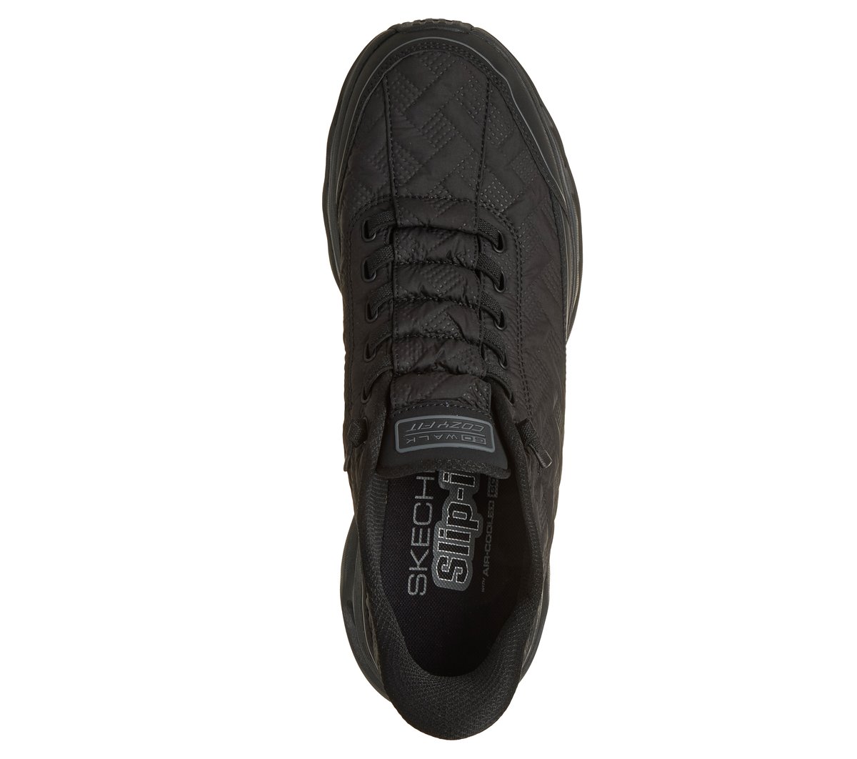 Skechers Slip-ins: GO WALK Glide-Step 2.0 - Cozy Fit Walker Chaussures Moyen Width en Noir, Lavable en machine