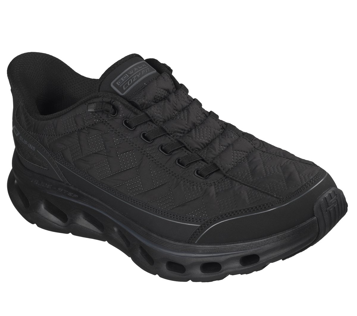 Skechers Slip-ins: GO WALK Glide-Step 2.0 - Cozy Fit Walker Chaussures Moyen Width en Noir, Lavable en machine