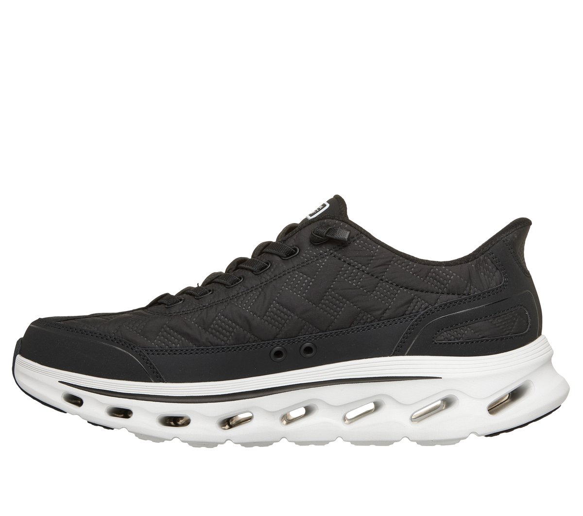 Skechers Slip-ins: GO WALK Glide-Step 2.0 - Cozy Fit Walker Chaussures Moyen Width en Noir/Blanc, Lavable en machine