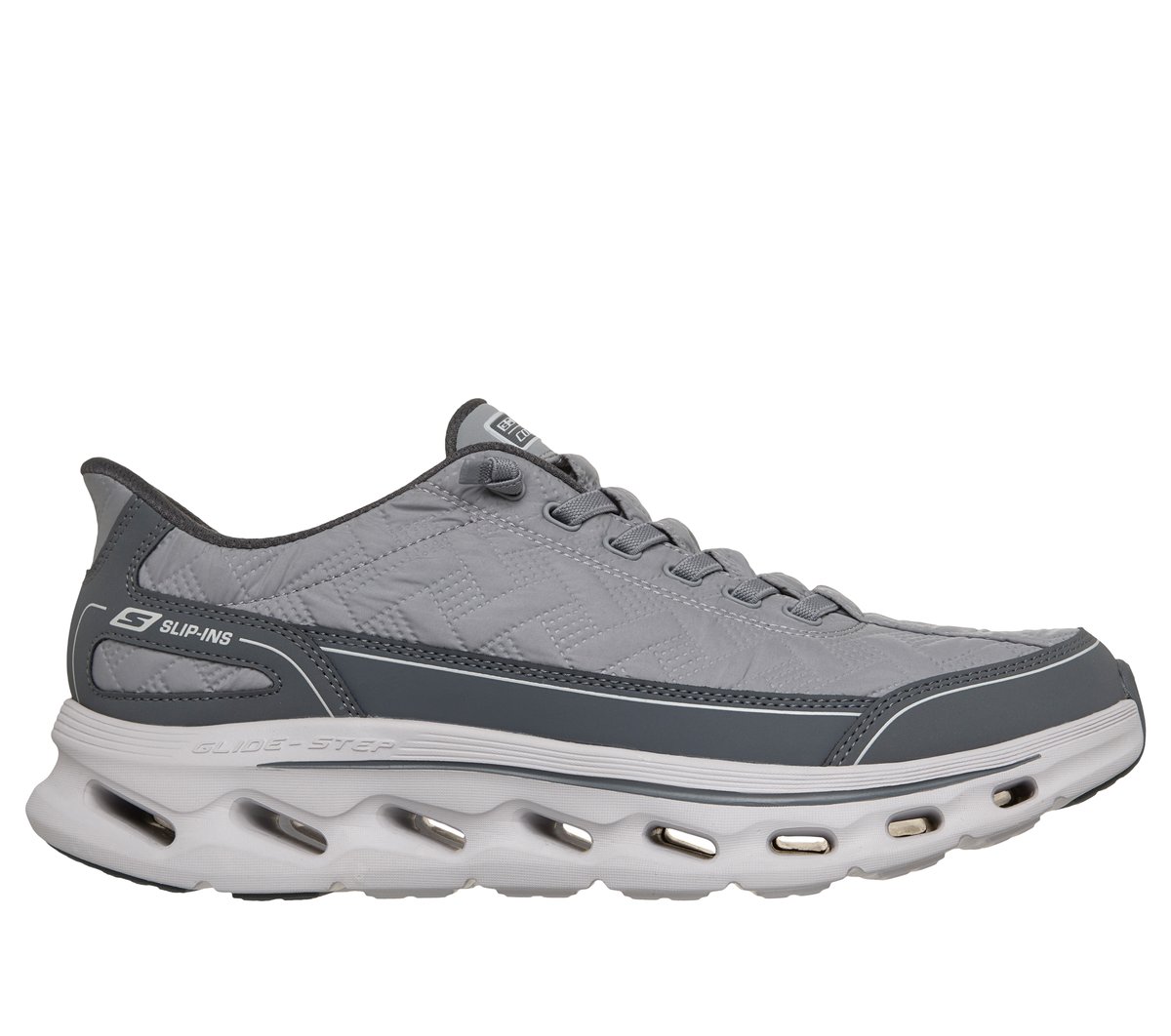 Skechers Slip-ins: GO WALK Glide-Step 2.0 - Cozy Fit Walker en Gris, talla 40