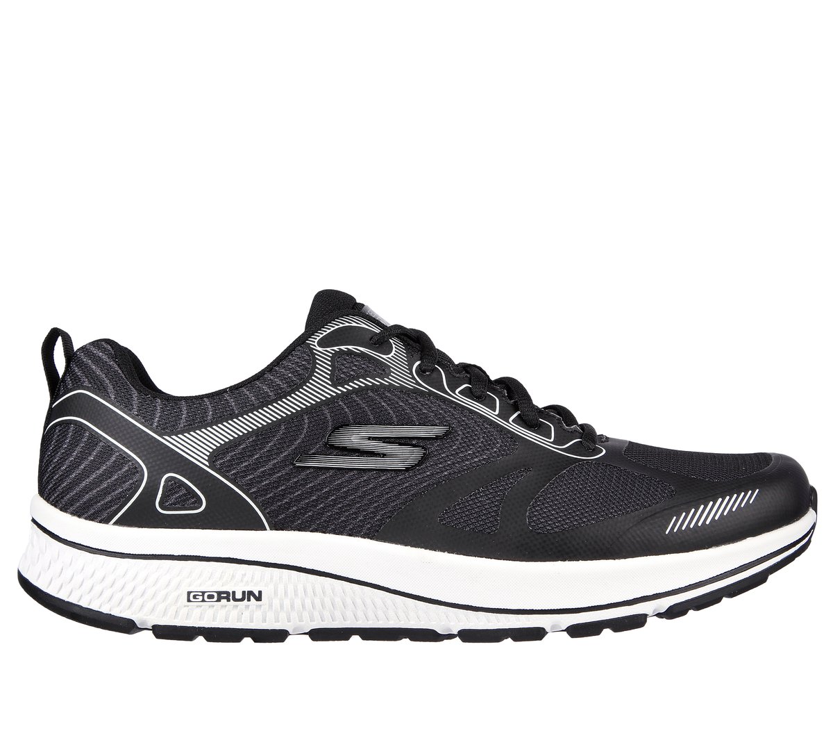 Skechers GOrun Consistent - Fleet Rush en Negro/Blanca, talla 44