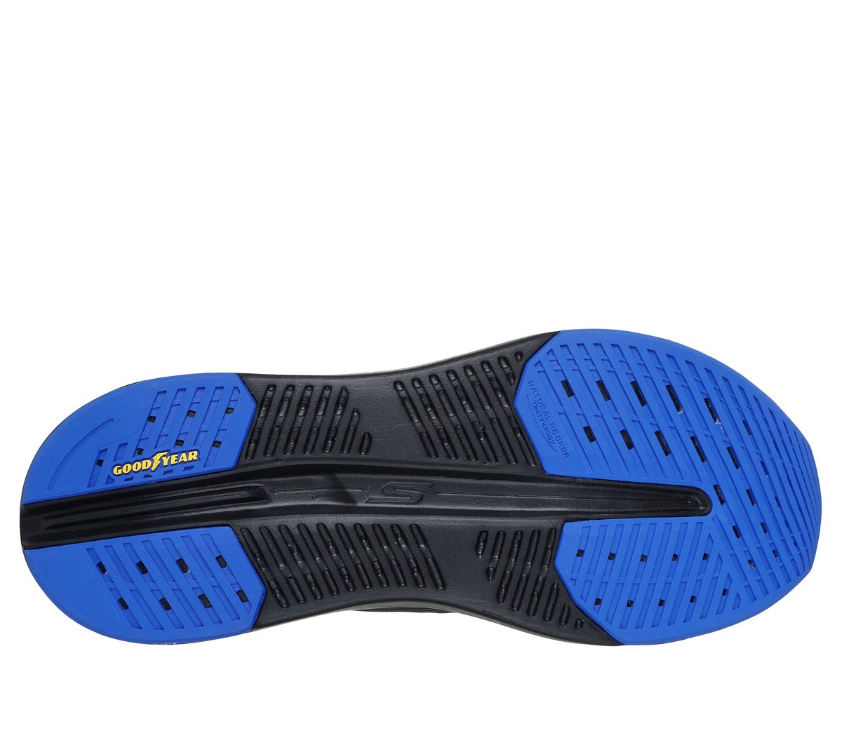Skechers Slip-ins: Max Cushioning Glide-Step - Sapphire Moyen Width en Noir/Bleu, Vegan, Lavable en machine