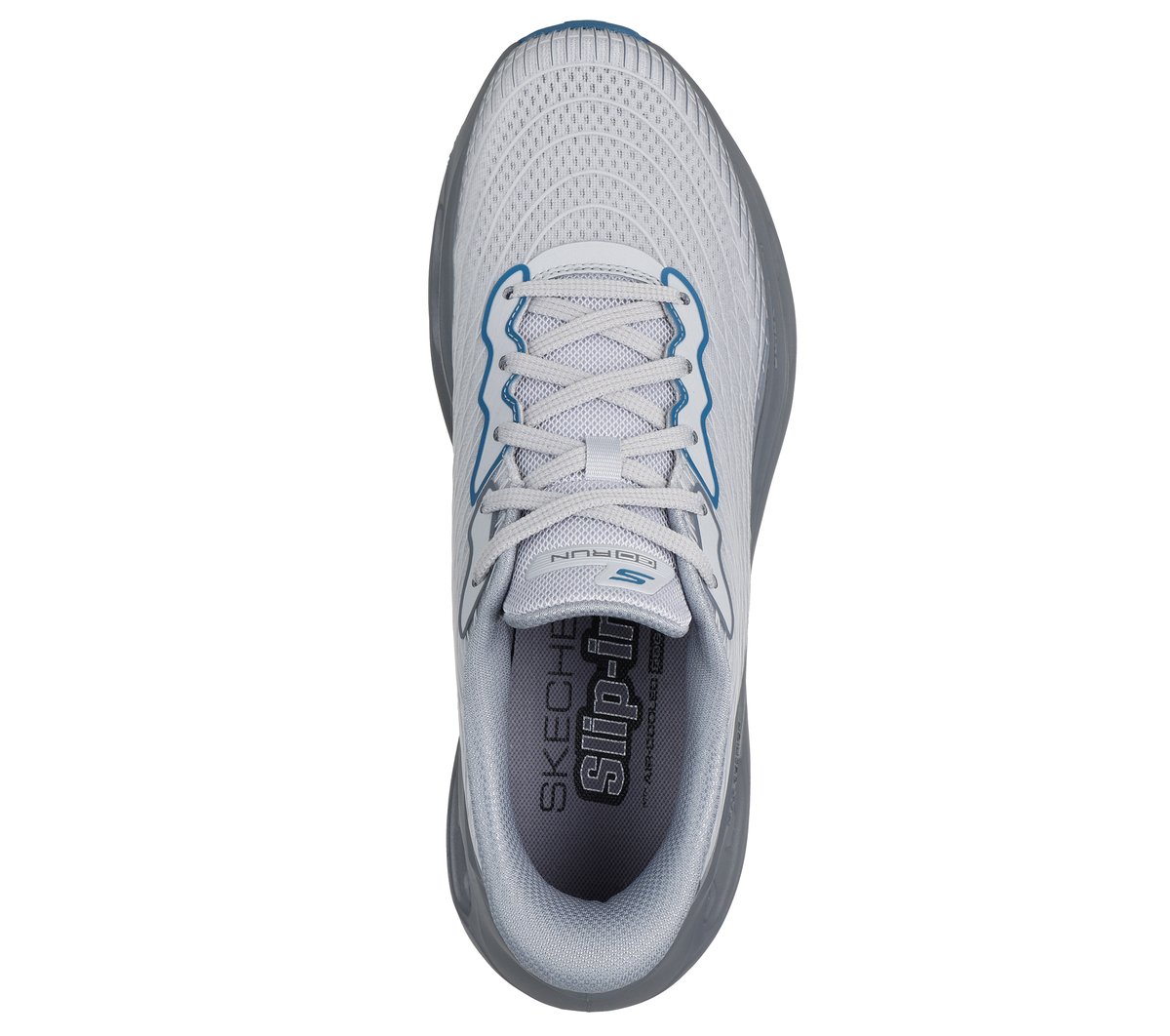 Skechers Uomo Slip-Ins: Max Cushioning Glide-Step - Sapphire Sneaker In Grigio, Taglia 43.5, Vegan, Lavabile In Lavatrice - 2