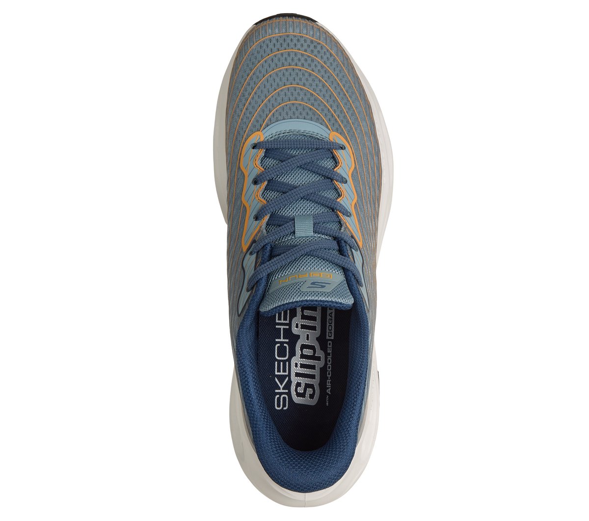 Skechers Slip-ins: Max Cushioning Glide-Step - Sapphire Moyen Width en Gris Ardoise, Vegan, Lavable en machine