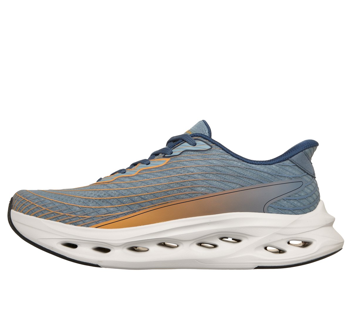 Skechers Slip-ins: Max Cushioning Glide-Step - Sapphire Moyen Width en Gris Ardoise, Vegan, Lavable en machine