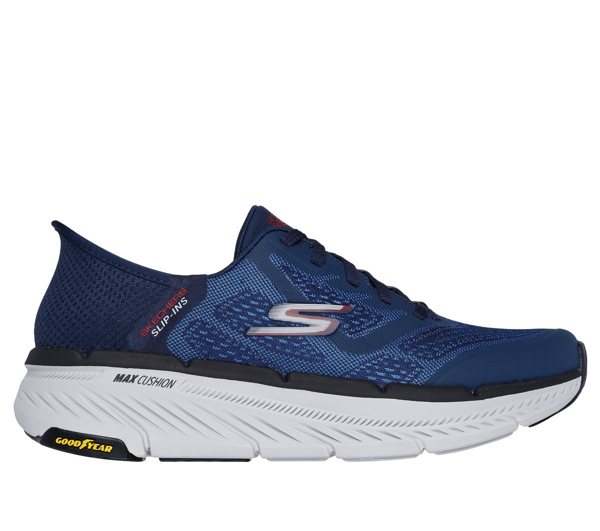 Skechers Slip-ins: Max Cushioning Premier 2.0 en Navy, talla 43, Vegan