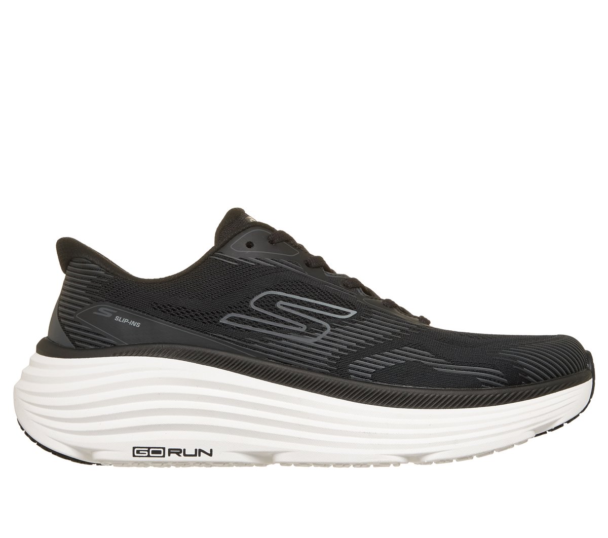 Skechers Slip-ins: Max Cushioning Endeavour - Sequoya en Negro, talla 45, Vegan
