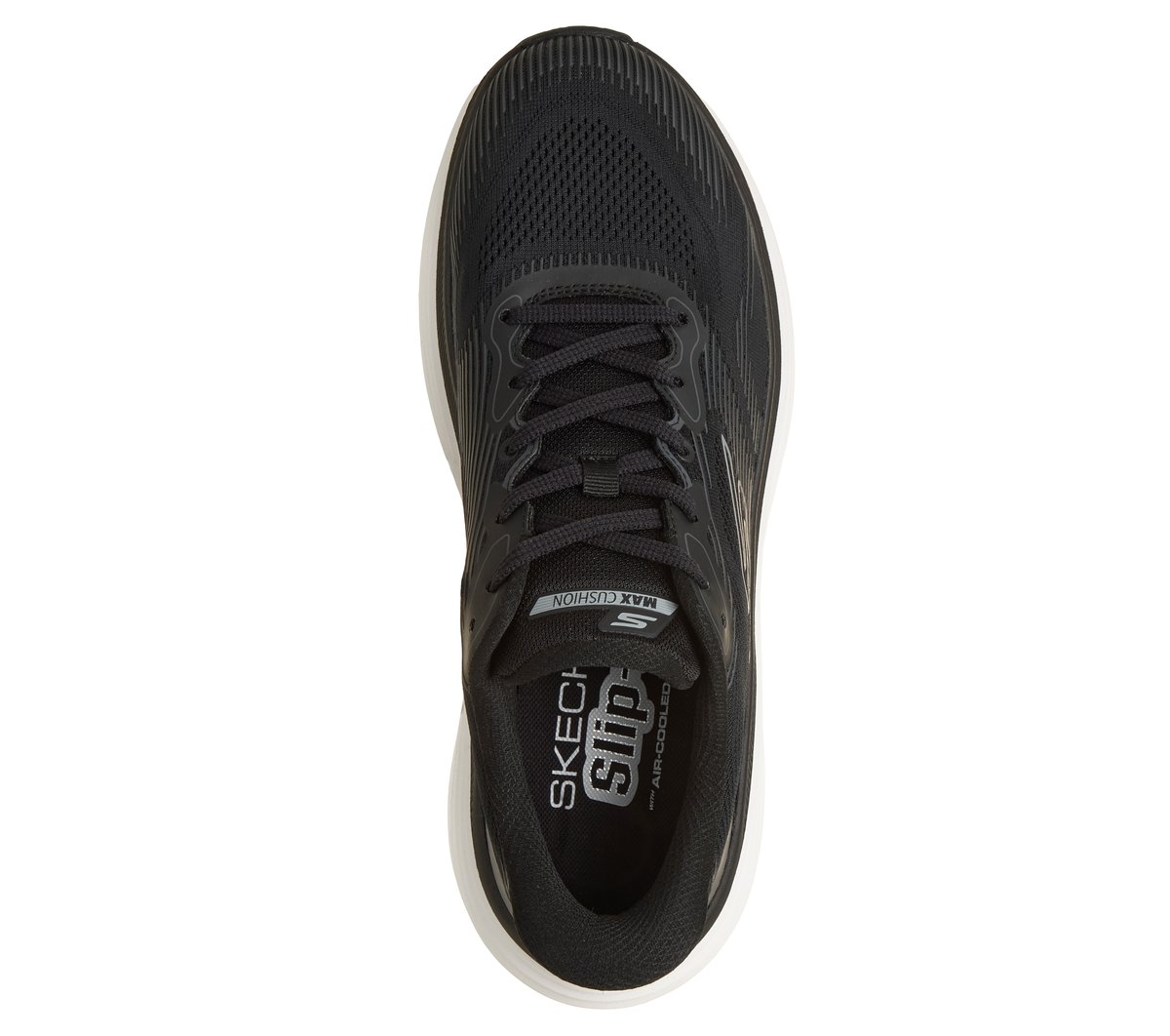 Skechers Slip-ins: Max Cushioning Endeavour - Sequoya Moyen Width en Noir, Vegan, Lavable en machine
